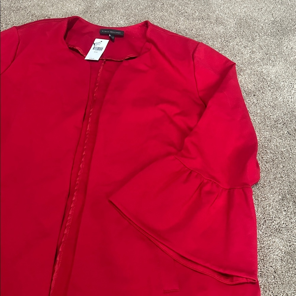 Lane Bryant Vibrant Red Jacket - Picture 3 of 5